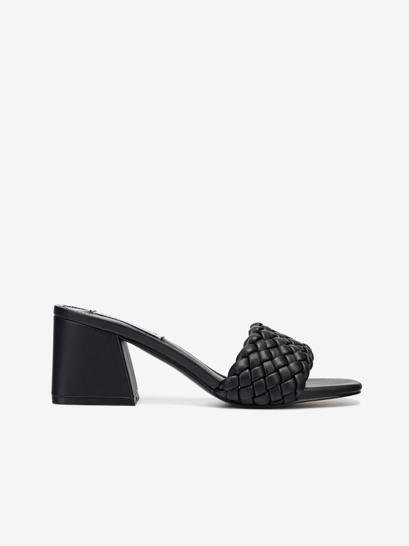 Steve Madden Čierne dámske papuče na podpätku Steve Madden Aspyn Wide