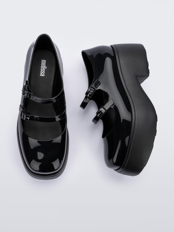 Melissa Čierne dámske baleríny na platforme Melissa Farah