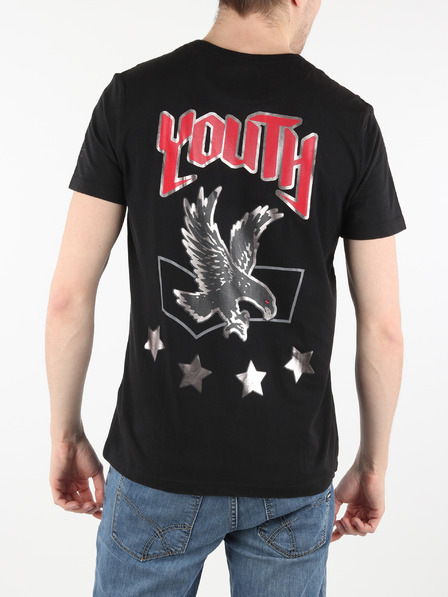 GAS Čierne pánske tričko GAS Scuba/S P. Youth T-Shirt