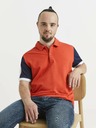 Celio Modro-oranžová pánska polokošeľa Celio