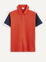 Celio Modro-oranžová pánska polokošeľa Celio