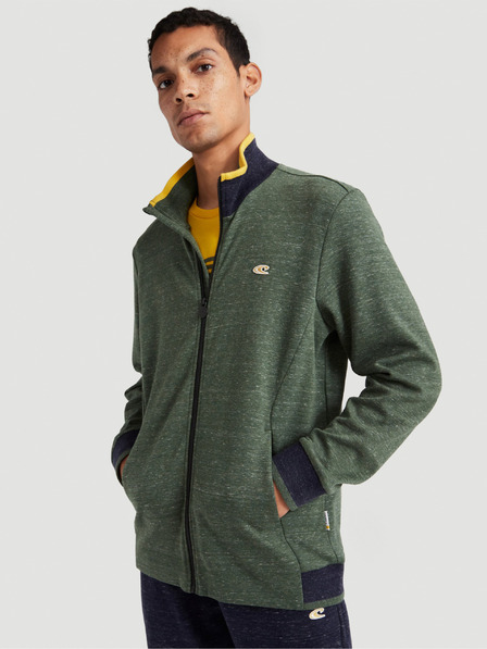 O'Neill Zelená pánska mikina O'Neill 2-Knit Zip Sweatshirt