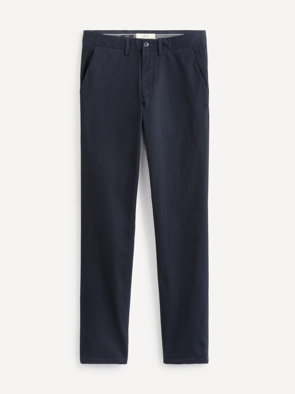 Celio Tmavomodré chino nohavice Celio Pobelt