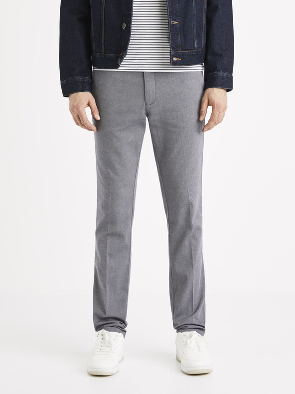 Celio Šedé chino nohavice Celio Rouan
