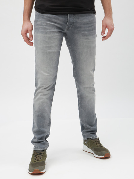Jack & Jones Svetlošedé slim fit džínsy s vyšívaným efektom Jack & Jones Glenn