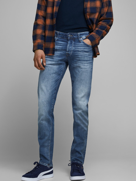 Jack & Jones Modré slim fit džínsy Jack & Jones Glenn