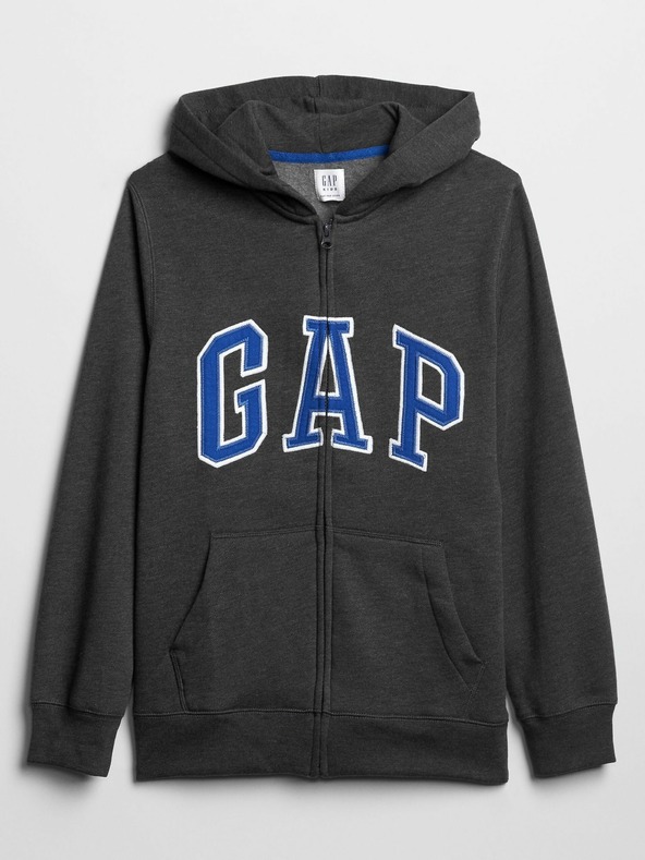 GAP Detská mikina s logom a fleece GAP