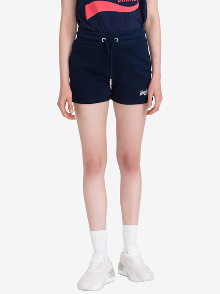 SuperDry Tmavomodré dámske teplákové šortky SuperDry
