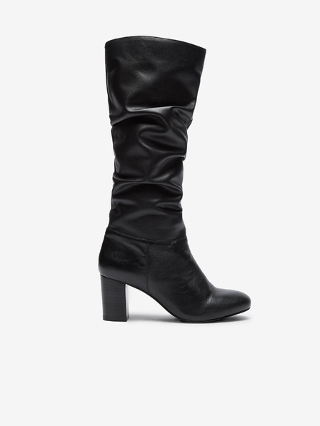 Dorothy Perkins Čierne kožené čižmy Dorothy Perkins