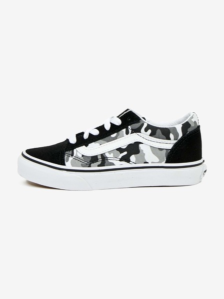 Vans Šedo-čierne chlapčenské vzorované tenisky so semišovými detailmi VANS UY Old Skool
