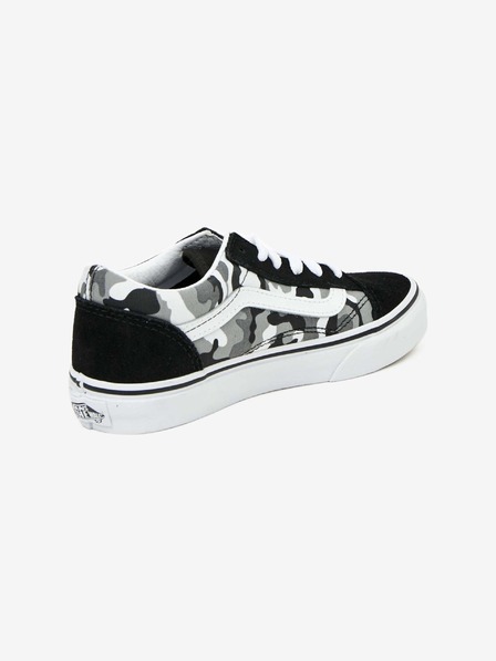 Vans Šedo-čierne chlapčenské vzorované tenisky so semišovými detailmi VANS UY Old Skool
