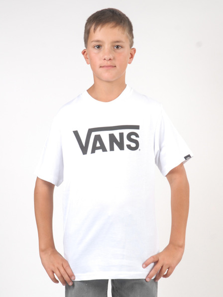 Vans Detské tričko s krátkym rukávom Vans CLASSIC bielo-čierne - biele