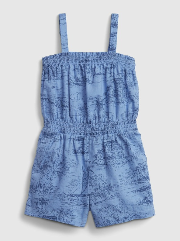 GAP Baby ľanový vzorovaný overal GAP