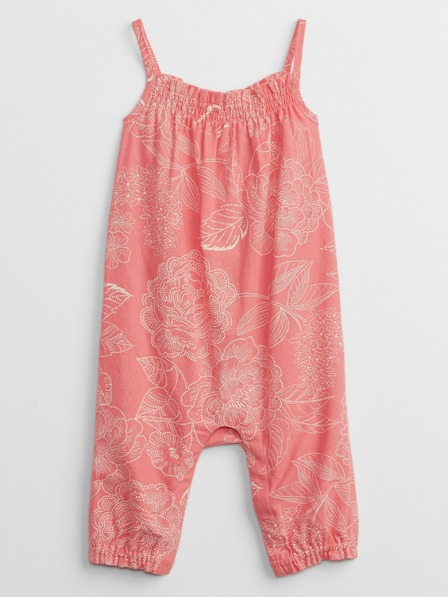 GAP Baby ľanový kvetovaný overal GAP