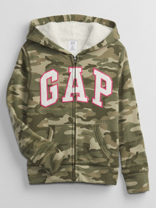 GAP Detská mikina army GAP logo