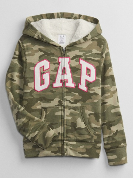 GAP Detská mikina army GAP logo