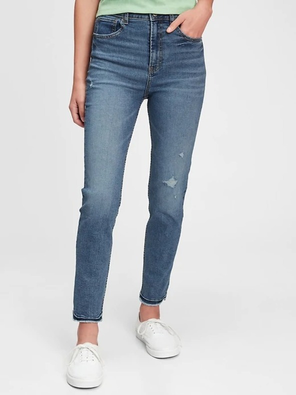 GAP Detské džínsy high rise skinny stretch GAP