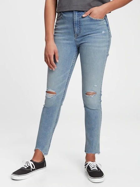 GAP Teen džínsy sky high rise skinny ankle GAP