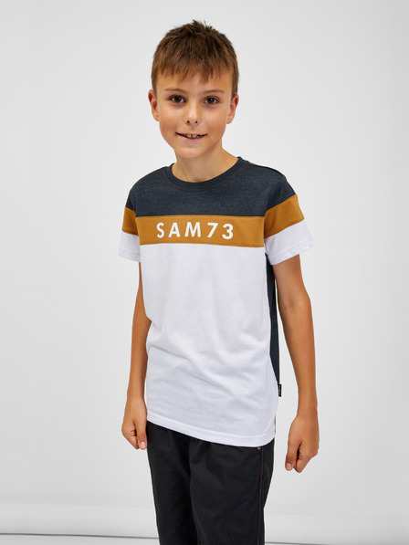 Sam 73 Modro-biele chlapčenské tričko SAM 73 Kallan