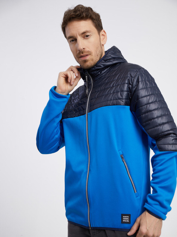 Sam 73 Čierno-modrá pánska ľahká prešívaná bunda SAM 73 Vader