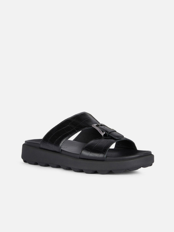 Geox Čierne pánske šľapky Geox Spherica Ec6