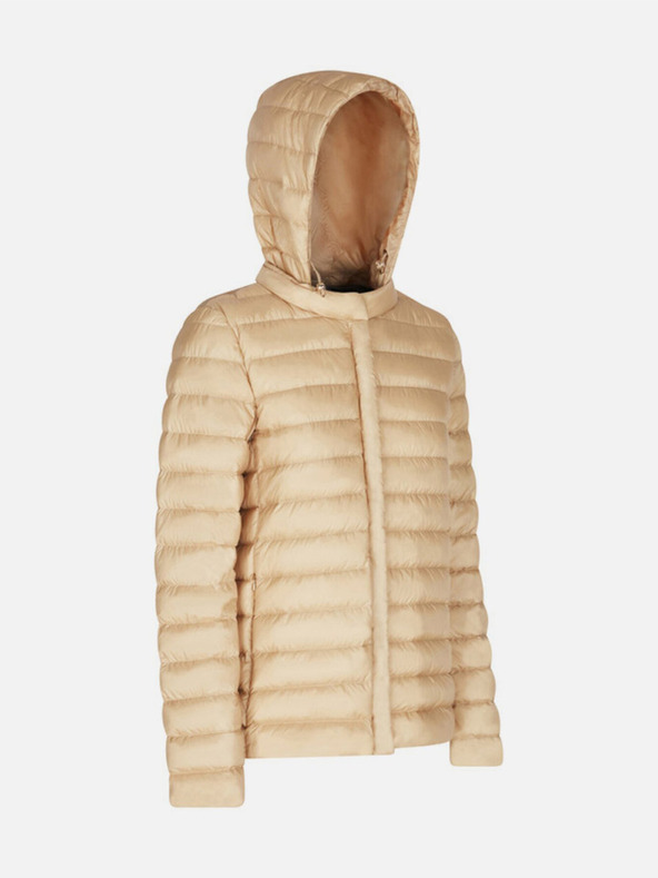 Geox Hnedá dámska páperová bunda Geox Jaysen