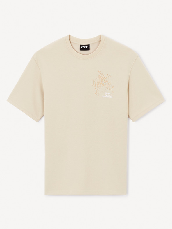 Celio Béžové pánske tričko Celio UFC