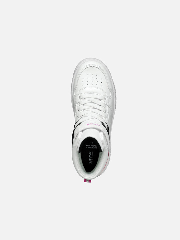 Geox Biele dievčenské členkové topánky Geox Mikiroshi