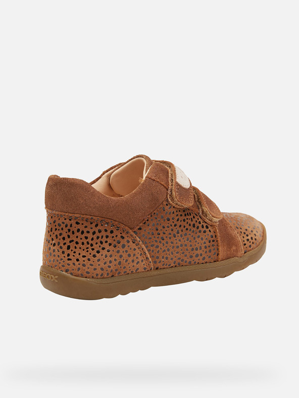 Geox Dievčenské prvé kroky Geox Macchia Svetlo hnedá