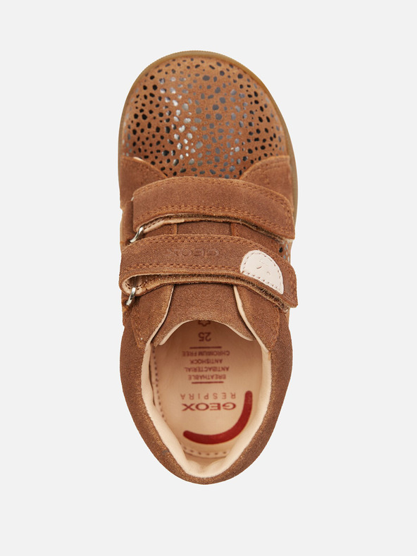 Geox Dievčenské prvé kroky Geox Macchia Svetlo hnedá