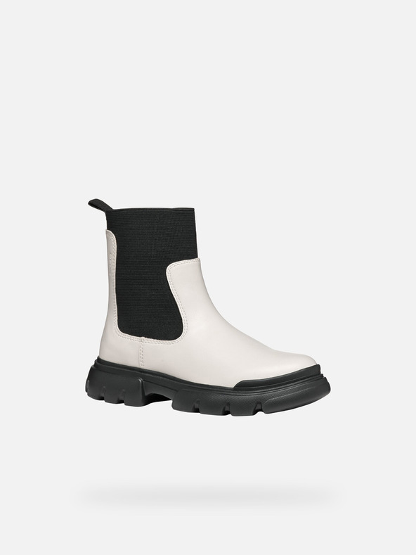 Geox Krémová dievčenská členková obuv Geox Junette