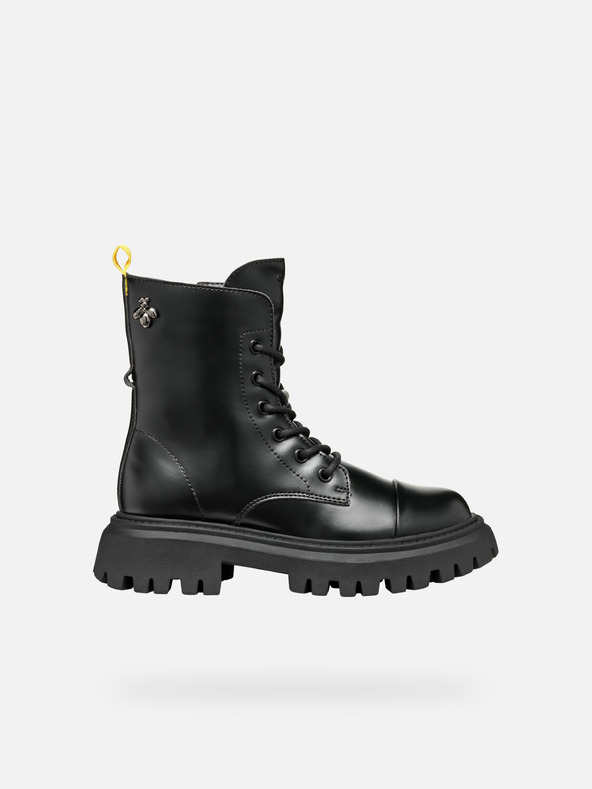 Geox Čierna dievčenská členková obuv Geox Maquinnerns