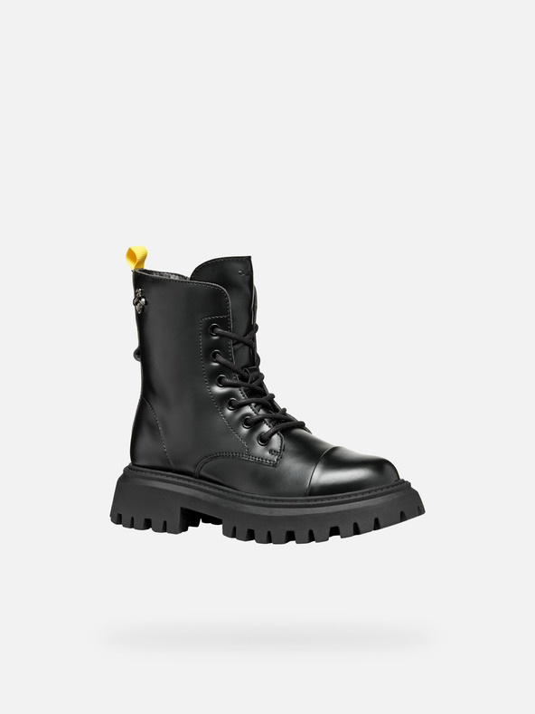 Geox Čierna dievčenská členková obuv Geox Maquinnerns