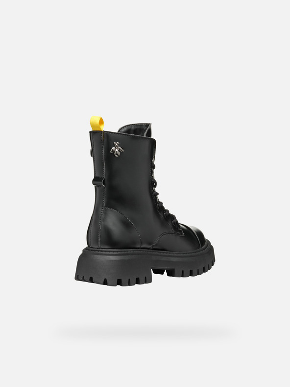 Geox Čierna dievčenská členková obuv Geox Maquinnerns