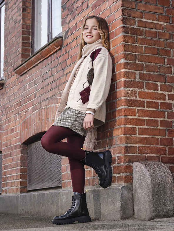 Geox Čierna dievčenská členková obuv Geox Maquinnerns