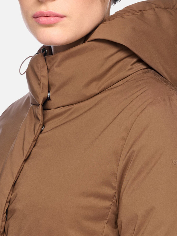 Geox Hnedý dámsky kabát Geox Eleana