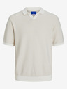 Jack & Jones Béžová pánska polokošeľa Jack & Jones Mykonos
