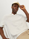 Jack & Jones Béžová pánska polokošeľa Jack & Jones Mykonos