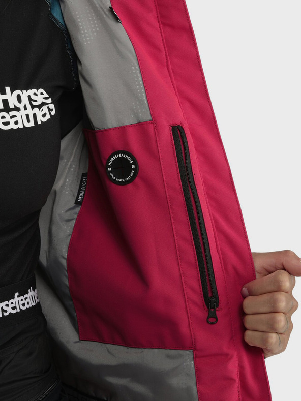 Horsefeathers Bunda Pola II - malinová veľkosť L HORSEFEATHERS