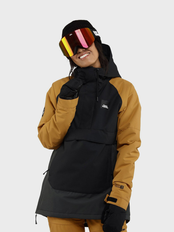 Horsefeathers Bunda Mija - čierna/smrekovo žltá veľkosť L HORSEFEATHERS