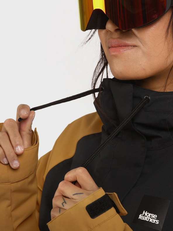 Horsefeathers Bunda Mija - čierna/smrekovo žltá veľkosť L HORSEFEATHERS