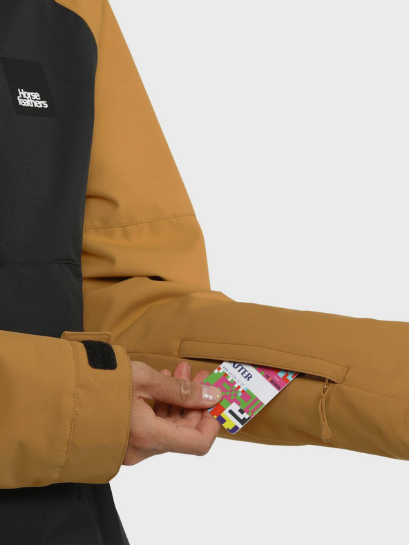 Horsefeathers Bunda Mija - čierna/smrekovo žltá veľkosť L HORSEFEATHERS