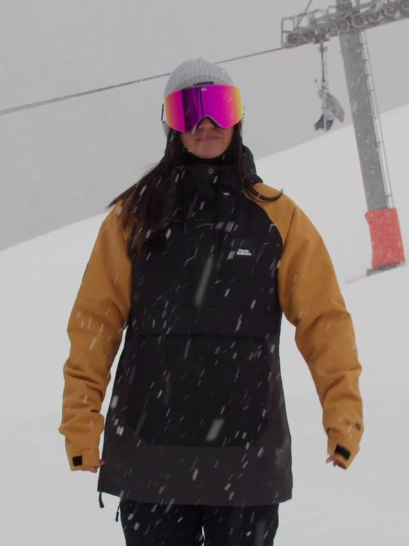 Horsefeathers Bunda Mija - čierna/smrekovo žltá veľkosť L HORSEFEATHERS