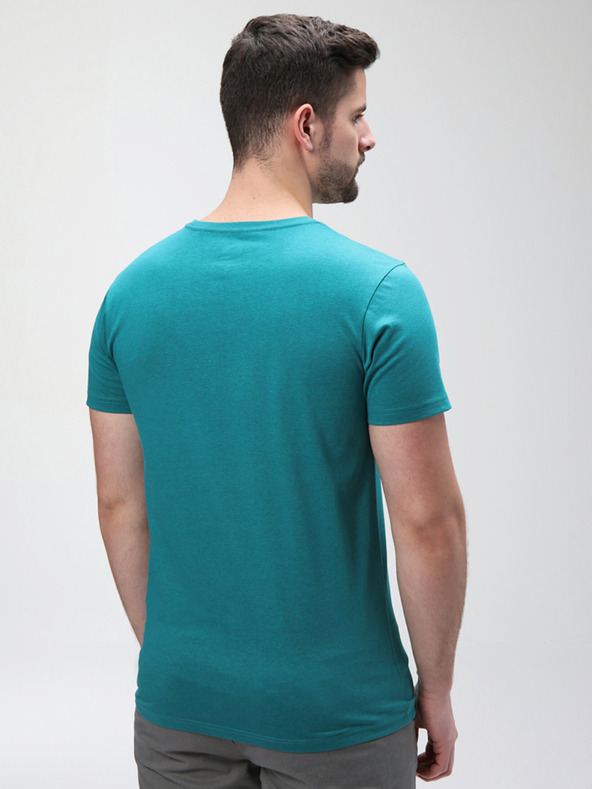 Loap Pánske petrolejové tričko s potlačou LOAP BENUL