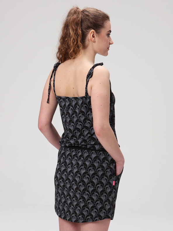 Loap Čierne dámske vzorované šaty LOAP Bazuka