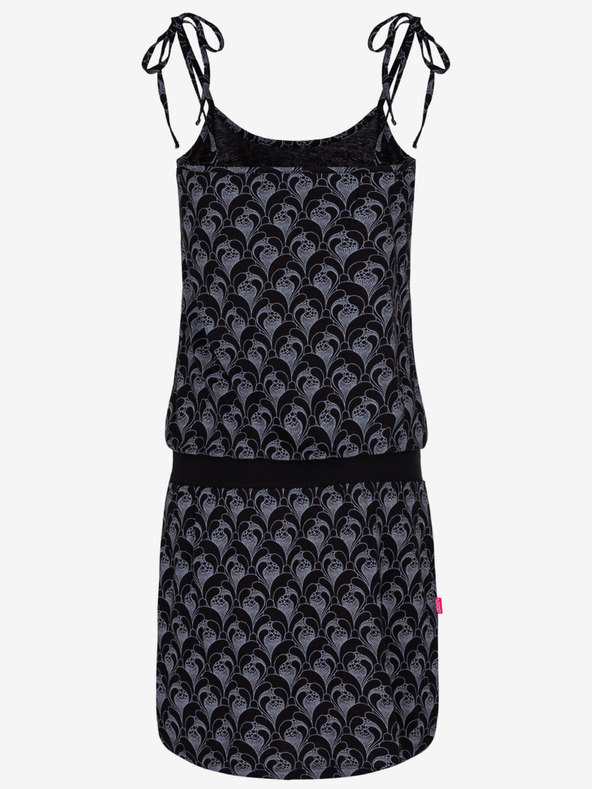 Loap Čierne dámske vzorované šaty LOAP Bazuka