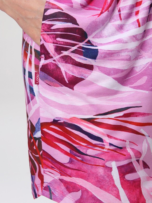 Loap Ružové dámske vzorované šaty LOAP Anuma