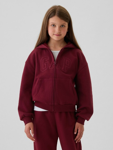 GAP Detská mikina s logom a fleece GAP