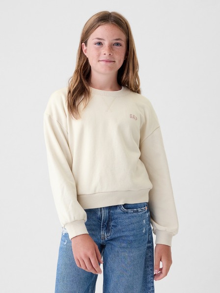 GAP Detská mikina s logom a fleece GAP