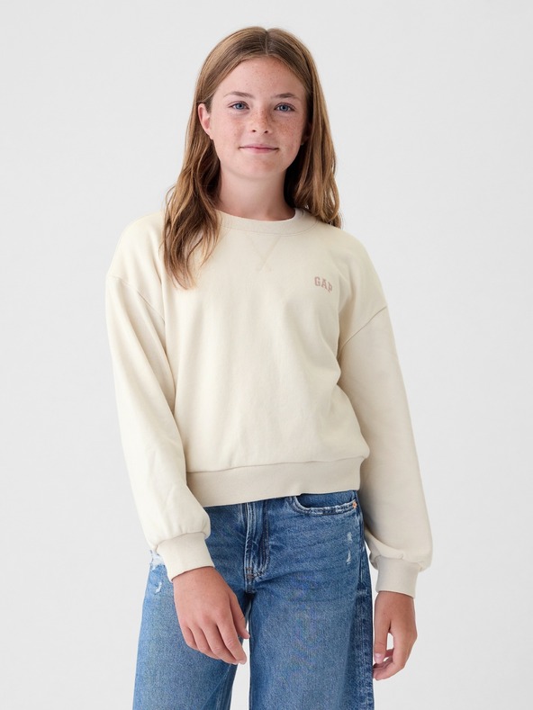 GAP Detská mikina s logom a fleece GAP
